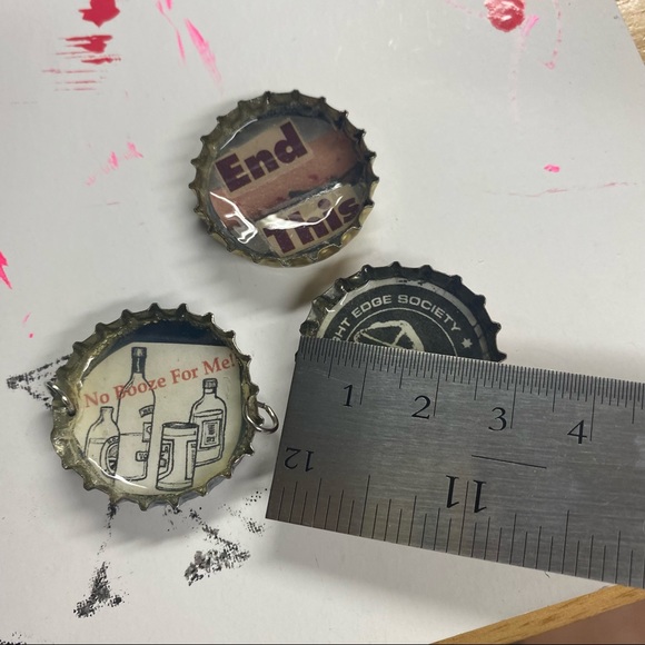Misc., Bottle Caps for DIY Arts & Crafts Straight Edge - Picture 4 of 4